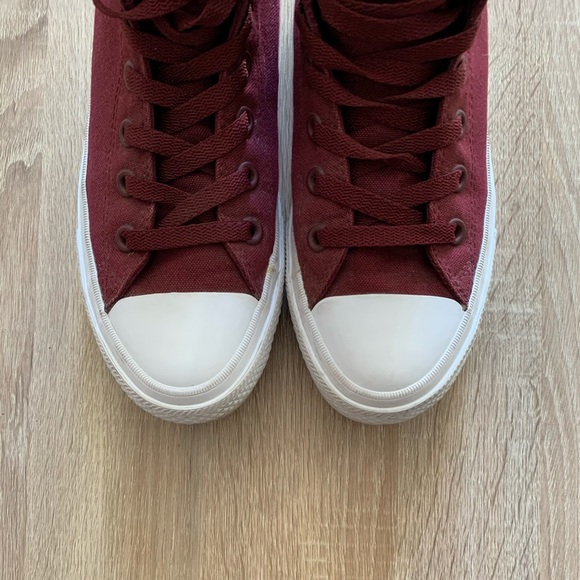 Burgundy Converse - Picture 2 of 3